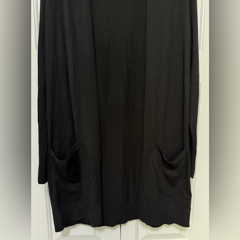 Polo Ralph Lauren Women’s Small Open Front Nylon Blend Cardigan Sweater Pockets - Picture 3 of 6